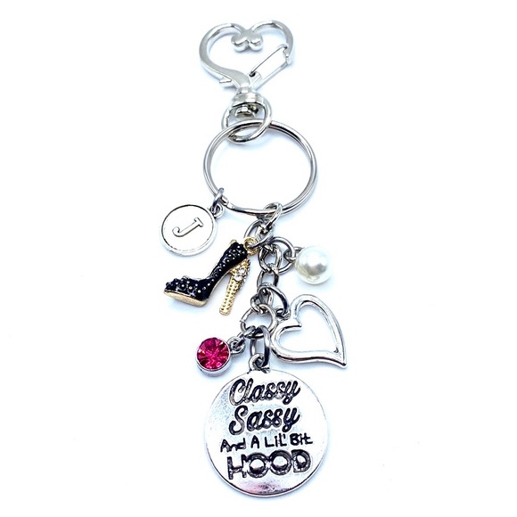 Classy Sassy And A Lil Bit Hood Keychain Bag Charm - Picture 5 of 6